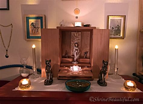 Pagan divine shrine setup